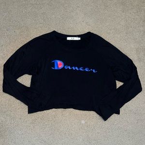 Dancer cropped long sleeve top (Champion inspired)